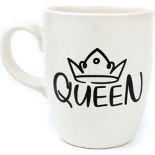 Palto Tasarım Queen Krem Oval Kupa - Hediye Seramik Kupa