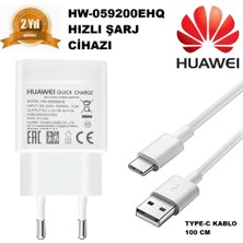 Huawei 20W 9.0V 2 Amper 3.0 Qualcomm Huawei HW-059200EHQ Şarj Aleti + Type-C USB Kablo %100 Orjinal