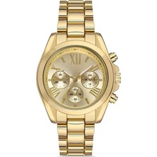 Epilons Zarif ve Şık Özel Tasarım Roma Rakam Detaylı Metal Bayan Kol Saati (Gold)