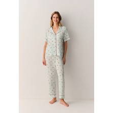 Suwen Smile Gömlek Yaka Pijama Takımı