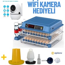 Epilons Tam Otomatik 120 Yumurta Kapasiteli Kuluçka Makinesi - Civciv Kaz Hindi Ördek Için Wifi Kameralı Ye