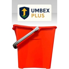 Umbex Plus Temizlik Arabası, Paspas Arabasına Uygun Yedek Kova 25 Lt Kırmızı-Mavı