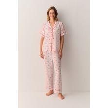 Suwen Smile Gömlek Yaka Pijama Takımı