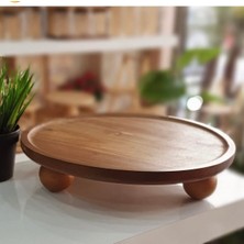 UltraMint Akasya Top Ayaklı Yuvarlak Stand Yağdanlık ve Makyaj Organizeri