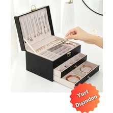 UltraMint Çok Fonksiyonlu Üç Katmanlı Güvenli Mücevher Saklama Kutusu