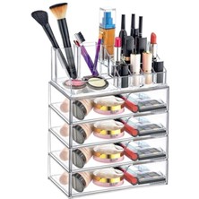 UltraMint Şık 5 Katlı Akrilik Makyaj Düzenleyici Set, Çekmeceli Organizer