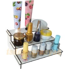 UltraMint Yatak Odası Dekorasyon Standı, Merdiven Şekilli Organizatör, Kozmetik Rafı