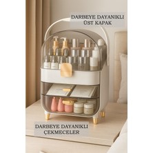 UltraMint 3 Katlı Makyaj ve Takı Organizeri, Darbeye Dayanıklı, Şık ve Pratik