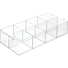 UltraMint 8 Bölmeli Şeffaf Çekmeceli Organizer, Pratik ve Şık Saklama Çözümü