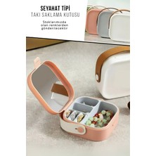 UltraMint Aynalı Mini Mücevher Kutusu, Seyahat ve Günlük Kullanım Için Düzenleyici