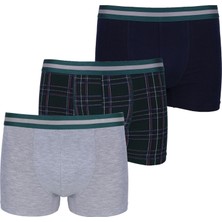 Koza İç Giyim Erkek 3'lü Pamuklu Likralı Boxer