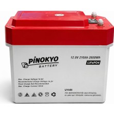 Megacell / Pinokyo 12.8 V 210 Ah Lityum Demir Fosfat AKÜ(LIFEP04)-PRİZMATİK Hücreli