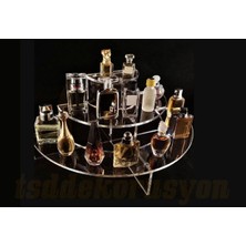 UltraMint Minyatür Parfüm ve Makyaj Malzemeleri Yarım Ay Pleksiglas Stand