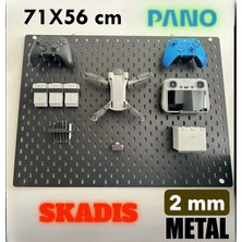 Technoloby Beyaz Renk Metal Pano 71X56 cm Çok Amaçlı Pano Organizatör Pegboard