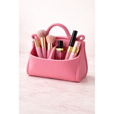 UltraMint Iki Bölmeli Makyaj ve Ofis Organizeri, Masaüstü Kalemlik 15X13 cm