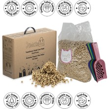 Dilekita Tanışma Paketi (10 Litre Topaklanan Doğal Çam Peleti Kedi Kumu ve 1 Adet Kürek)