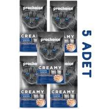 ‎Prochoice Pro Choice Creamy Tavuklu Ve Karidesli Sıvı Kedi Ödül Maması 4x15 gr 5 ADET