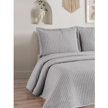 Calantha Home Collection Lena 3 Parça Çift Kişilik Pike Takımı Gri 230 x 240 cm