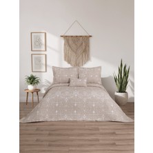 Calantha Home Collection Chester  4 Parça Çift Kişilik Yatak Örtüsü Seti Kahverengi  240 x 260 cm