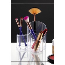 UltraMint 3 Bölmeli Makyaj Organizer Fırçalık, Kozmetik Düzenleyici, Şık ve Kullanışlı