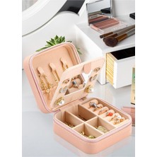 UltraMint Seyahat Boy Aynalı 3 Bölmeli Takı Organizer, Şık ve Kullanışlı Tasarım