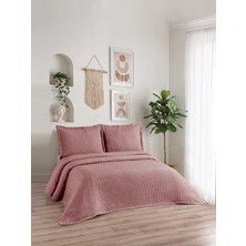 Calantha Home Collection Lena 3 Parça Çift Kişilik Pike Takımı Kiremit 230 x 240 cm