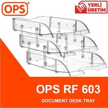 Ops Evrak Rafı Hareketli 3 Lü Şeffaf Rf 603