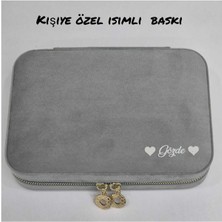 UltraMint Kişiye Özel Büyük Boy Ahşap Takı Saklama ve Seyahat Çantası (14×21)