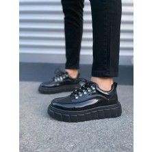 Zapatos JY010 Cloud Bağcıklı Rugan Erkek Günlük Sneaker Ayakkabı Rst - Siyah