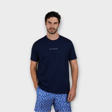 Paul & Shark Erkek Marka Logolu Kısa Kol Yuvarlak Yaka Lacivert T-Shirt 25411088-013