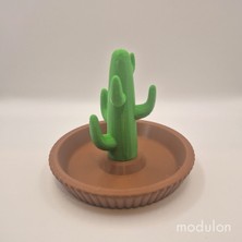UltraMint Kaktüs Takılık Standı, Dekoratif Takı Organizeri, Masaüstü Düzenleyici