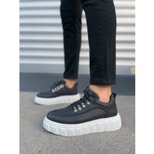 Zapatos JY010 Cloud Bağcıklı Cilt Erkek Günlük Sneaker Ayakkabı Cbt - Siyah