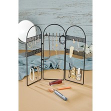 UltraMint Siyah Lüx Takı Organizeri, 3 Parça Dekoratif Takı Standı Seti