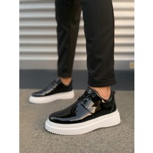 Zapatos JYX03 Luxor Bağcıklı Rugan Erkek Günlük Spor Klasik Ayakkabı Rbt - Siyah