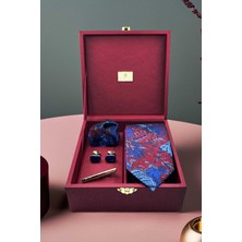 Kravatkolik Bordo Erkek Hediye Kutusu - Kravat Kol Düğmesi Kravat Iğnesi KMK47