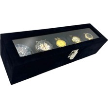 UltraMint 5'li Siyah Alcantara Saat Kutusu Organizer Seti