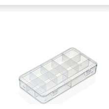 UltraMint 12 Bölmeli Şeffaf Takı Organizer Kutusu, Düzen ve Saklama Çözümü