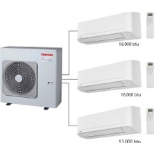 Toshiba 3m A+++ Multi Split Inverter Klima 1 Dış + 3 Iç Ünite (12.000+16.000+16.000 Btu)