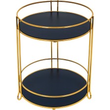 UltraMint Iki Katlı Metal Yuvarlak Makyaj ve Takı Organizer Banyo Düzenleyici