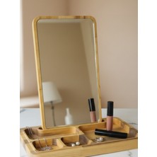 UltraMint Şık Ahşap Aynalı Takı ve Makyaj Kutusu, Sevgililer Günü Hediye