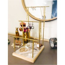 UltraMint Gold Takı Standı, Sıralı, Çoklu Boyutlarda, Şık ve Kullanışlı Tasarım