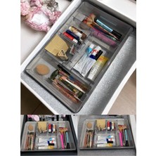 UltraMint Pratik 5 Bölmeli Çekmece Içi Düzenleyici, Kapaklı Takı ve Makyaj Organizer