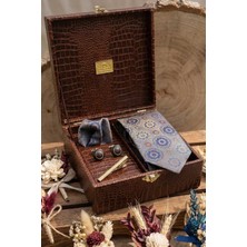 Kravatkolik Kahverengi Erkek Hediye Kutusu - Kravat Kol Düğmesi Kravat Iğnesi KMK125