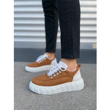 Zapatos JY010 Cloud Bağcıklı Süet Erkek Günlük Sneaker Ayakkabı Sbt - Taba/beyaz