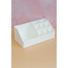 UltraMint 9 Bölmeli Beyaz Makyaj Organizeri Ruj ve Rimel Düzenleyici