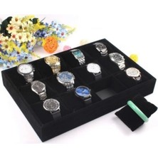 UltraMint Yastıklı Siyah Bölmeli Saat ve Bileklik Tutucu Please Note: The Provided Title Contains 74 Characters.