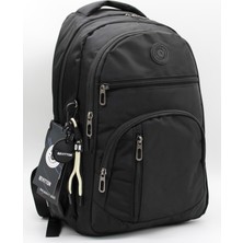 Su Geçirmez Kumaş Günlük Okul Sırt Çantası Okul Çantası MTC-1710 Siyah