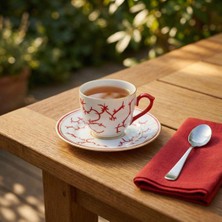 Güral Porselen Presıdent El Dekoru Desenli Porselen Çay Fincanı Takımı 170 cc