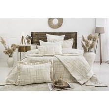 Calantha Home Collection Megan 8 Parça Çift Kişilik Çeyiz Seti Ekru 240 x 260 cm