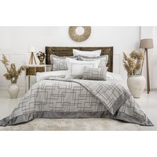 Calantha Home Collection Megan 8 Parça Çift Kişilik Çeyiz Seti- Gri 240 x 260 cm